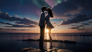 Artist, Artwork, Digital Art, Couple, Love, Kissing, Artstation, 4K wallpaper