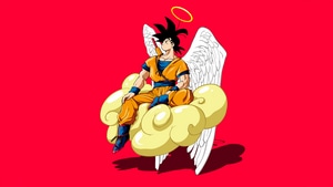 Goku, Dragon Ball Z, Anime, Red, Artist, Artwork, Digital Art, 4K wallpaper