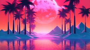 Vaporwave, Artist, Artwork, Digital Art, 4K wallpaper