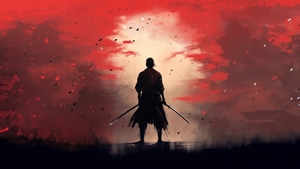 Samurai, Warrior, Sword, Artist, Artwork, Digital Art, 4K wallpaper