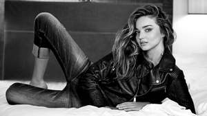 Miranda Kerr, Model, Girls, Celebrities, Monochrome, Black And White, 4K wallpaper