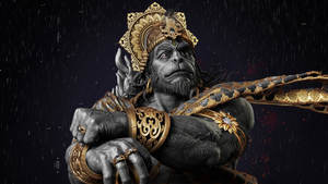 Lord Hanuman, Hindu God, AI art, Illustration, Digital Art, Anjaneya, Jai Shri Ram, Bajrangbali, 4K wallpaper