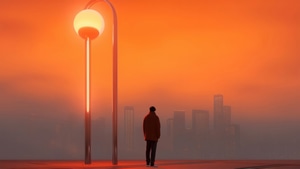 Ai, Artist, Artwork, Digital Art, Light Pole, 4K wallpaper
