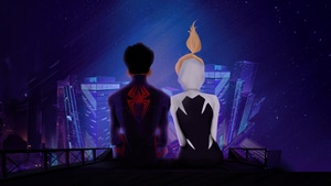 Gwen Stacy, Miles Morales, Spiderman, Superheroes, Artist, Artwork, Digital Art, 4K wallpaper