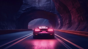 Synthwave, Cars, Artist, Artwork, Digital Art, 4K wallpaper