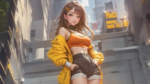 Anime Girl, Anime, Jacket, Artist, Artwork, Digital Art, Artstation, 4K wallpaper
