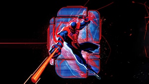 Spiderman 2099, Miguel O Hara, Spiderman, Superheroes, Dark, Black, Minimalism, Minimalist, Artist, Artwork, Digital Art, 4K wallpaper