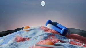 Dreamlike, Atmosphere, Surreal, Full moon, Outdoor, Aesthetic, Couch, Grass Landscape, Isolated, Hill, 4K wallpaper