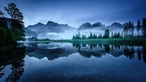 Lake, Reflection, Nature, 4K wallpaper
