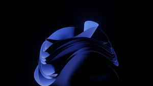 Dark blue, Windows 11, Bloom, AMOLED, Dark background, 4K wallpaper