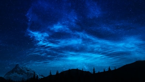 Night, Stars, Mountains, Landscape, Nature, 4K wallpaper