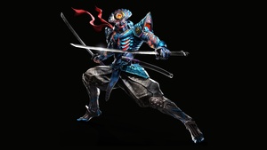 Yoshimitsu, Tekken 8, Black background, AMOLED, 4K wallpaper