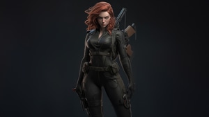 Black Widow, Superheroes, Artist, Artwork, Digital Art, Artstation, Dark, Black, 4K wallpaper