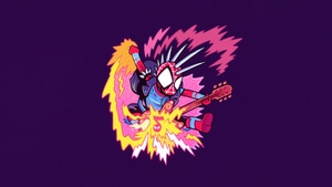 Spider Punk, Spiderman, Superheroes, Minimalism, Minimalist, Artist, Artwork, Digital Art, 4K wallpaper