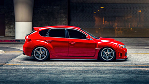 Subaru Impreza WRX STI, Red cars, JDM cars, Classic cars, 4K wallpaper
