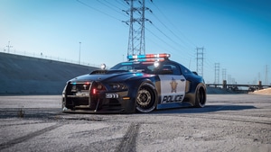 Ford Mustang, Ford, Police, Cgi, Cars, Artist, Artwork, Digital Art, Artstation, 4K wallpaper
