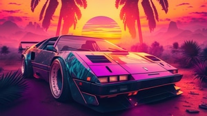 Synthwave, Outrun, Artist, Artwork, Digital Art, 4K wallpaper