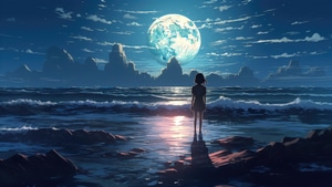 Anime Girl, Anime, Alone, Artist, Artwork, Digital Art, 4K wallpaper