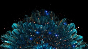 Peacock feathers, Glitter, Ultrawide, Vibrant, Blue aesthetic, Blue abstract, Oppo Find N, Stock, Elegant, Pattern, Black background, 4K wallpaper