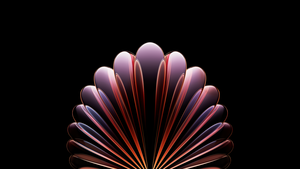 Red abstract, Metallic, Luxury, Geometric, AMOLED, Black background, Oppo Find N5, Stock, Symmetry, 4K wallpaper