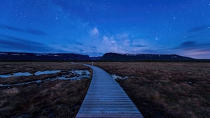 Night, Stars, Nature, 4K wallpaper