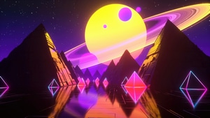 Synthwave, Shapes, Artist, Artwork, Digital Art, 4K wallpaper