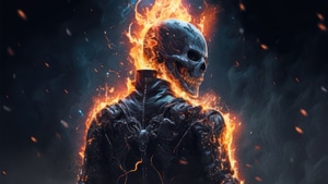 Ghost Rider, Superheroes, Artwork, Artist, Digital Art, Ai, 4K wallpaper