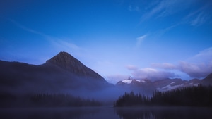 Lake, Mountains, Sky, Nature, 4K wallpaper