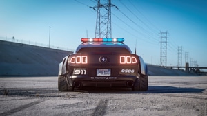 Ford Mustang, Ford, Police, Cgi, Cars, Artist, Artwork, Digital Art, Artstation, 4K wallpaper