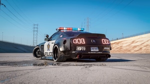 Ford Mustang, Ford, Police, Cgi, Cars, Artist, Artwork, Digital Art, Artstation, 4K wallpaper