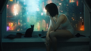 Alone, Rain, Cat, Artist, Artwork, Digital Art, Artstation, 4K wallpaper