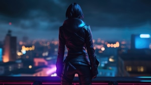 Cyberpunk, Warrior, Artist, Artwork, Digital Art, 4K wallpaper