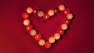 Heart shape, Red aesthetic, Red background, Dark red, 4K wallpaper