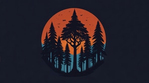 Tree, Artist, Artwork, Digital Art, Minimalism, Ai, Artstation, 4K wallpaper
