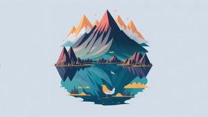 Mountains, Artist, Artwork, Digital Art, Minimalism, Minimalist, Ai, Artstation, 4K wallpaper