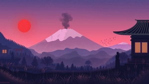 Artist, Artwork, Digital Art, Volcano, 4K wallpaper