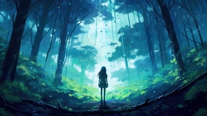 Anime Girl, Anime, Alone, Ai, Artist, Artwork, Digital Art, 4K wallpaper