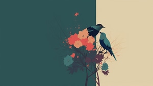 Birds, Minimalism, Minimalist, Ai, Artist, Artwork, Digital Art, 4K wallpaper
