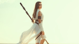 Rey, Star Wars, Movies, Cosplay, 4K wallpaper