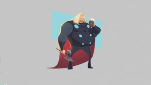 Thor, Superheroes, Artwork, Art, Digital Art, Minimalism, Artstation, 4K wallpaper