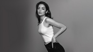 Ana De Armas, Celebrities, Girls, Monochrome, Black And White, 4K wallpaper