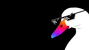 Duck, Artist, Artwork, Digital Art, Dark, Black, Oled, 4K wallpaper