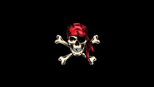 Pirate, Skull, Logo, Dark, Black, Oled, Artist, Artwork, Digital Art, 4K wallpaper