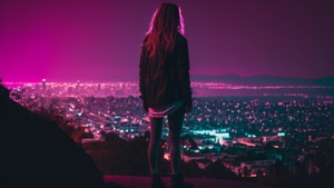 City, Pink, Artist, Artwork, Digital Art, 4K wallpaper