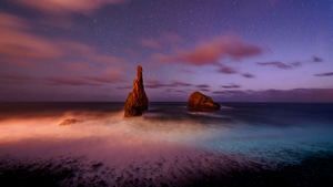 Rocks, Sea, Nature, 4K wallpaper