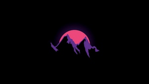 Mountains, Minimalism, Minimalist, Dark, Black, Oled, Artist, Artwork, Digital Art, 4K wallpaper