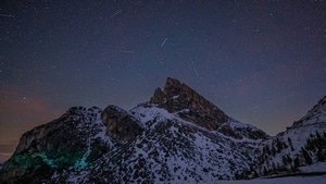 Stars, Mountains, Nature, 4K wallpaper