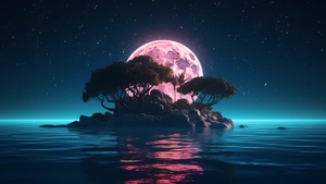Moon, Artist, Artwork, Digital Art, 4K wallpaper