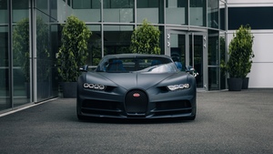 Matte black, Bugatti Chiron Sport, Sports cars, Urban, 4K wallpaper