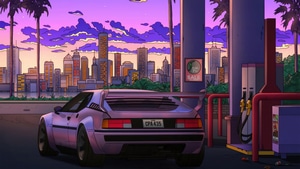 Retro, Synthwave, Artist, Artwork, Digital Art, 4K wallpaper